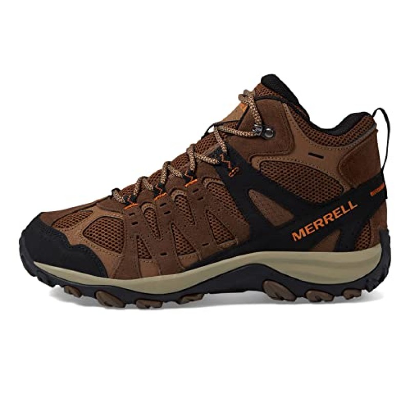 남성용 Merrell Accentor 3 미드 스니커즈 - 텍스타일 라이닝 - 라운드 토 - 레이스 클로저 - 하이탑 디자인