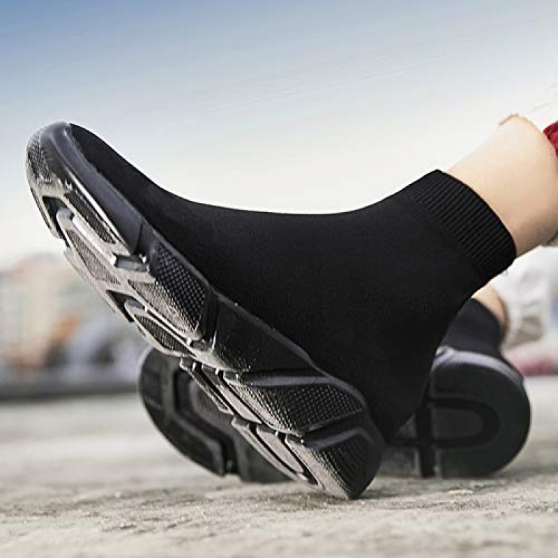 SUNROLAN 여성과 남성을위한 패션 운동화 경량 운동 운동화 통기성 운동화 양말 신발