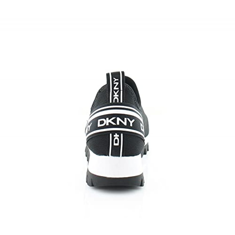 DKNY 여성용 고무 밑창 니트 로우탑 스니커즈