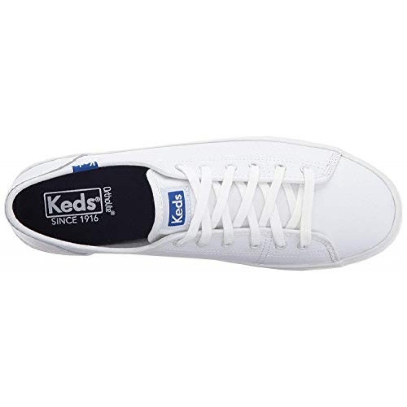 Keds 여성 킥스타트 레트로 코트 가죽 스니커즈