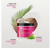 Mielle Organics 바바수 & 민트 딥 컨디셔너, 단백질, 보습 및 컨디셔닝 딥 트리트먼트, 건조하고 손상되고 곱슬거리는 모발을 위한 하이드레이팅 리페어, 8온스