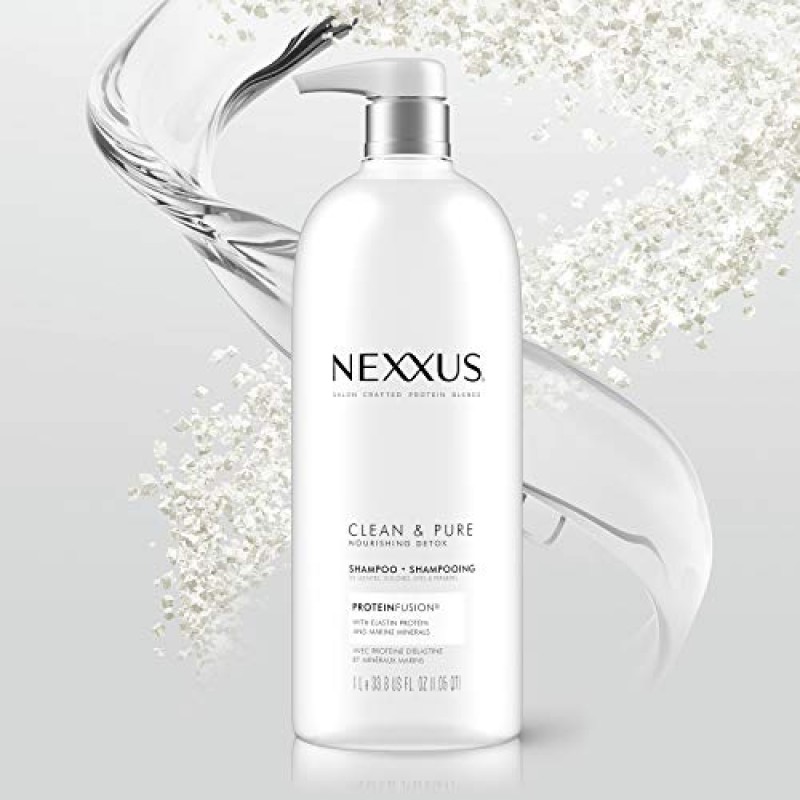 Nexxus 클린 앤 퓨어 컨디셔너, ProteinFusion 함유, 영양 헤어 케어 실리콘, 염료 및 파라벤 없음 33.8온스