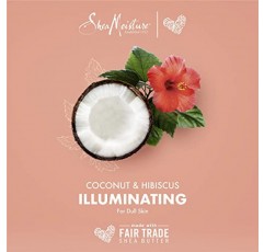 SheaMoisture 스무디 컬 강화 크림(두꺼운 곱슬머리용) 코코넛 히비스커스 황산염 및 파라벤 무함유 12온스