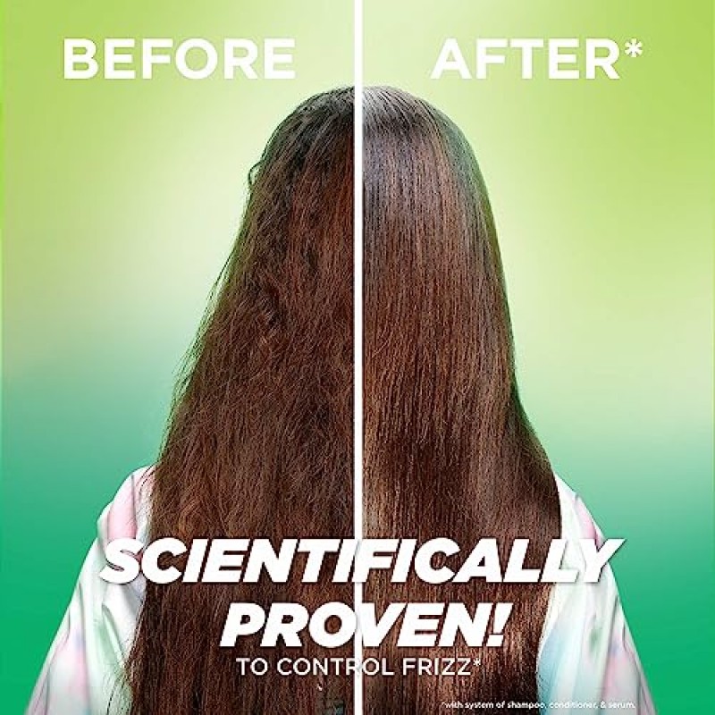 Garnier Fructis Sleek & Shine 곱슬곱슬하고 건조한 모발을 위한 곱슬머리 방지 세럼, 아르간 오일, 5.1 Fl Oz, 1개 (포장은 다를 수 있음)