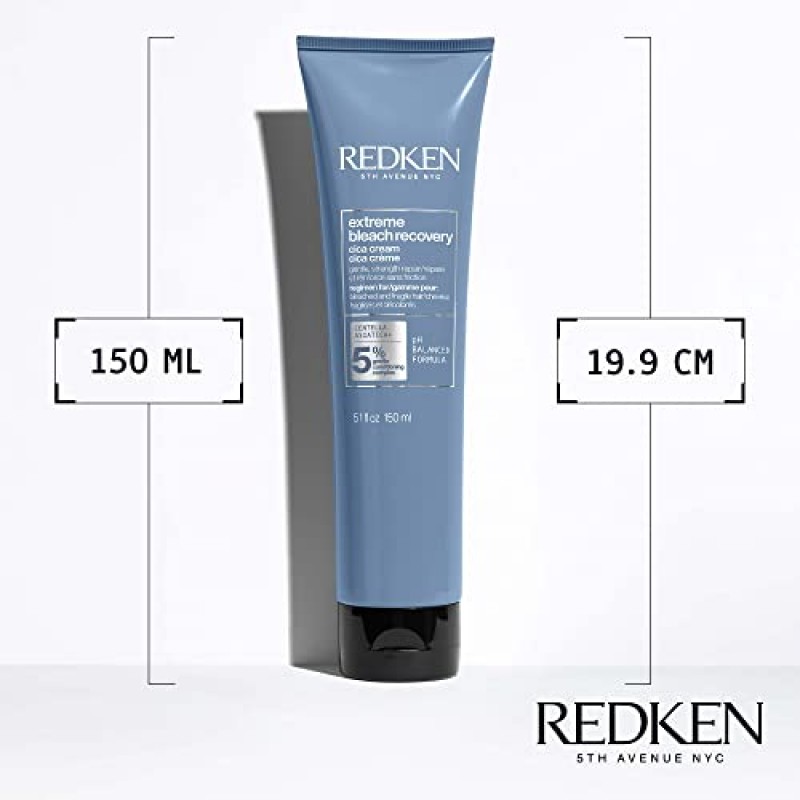 Redken 익스트림 블리치 리커버리 시카 크림 리브 인 컨디셔너 | 표백 및 컬러 처리된 모발용 | 모발 파손 감소 | 시카와 함께