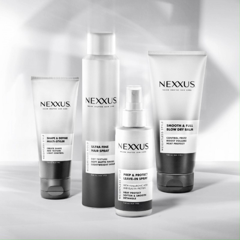 Nexxus Prep & Protect 리브인 스프레이 웨이트리스 스타일 디탱글러 리브인 컨디셔너 스프레이 모이스처라이저, 디탱글러 및 열 보호제 4.1온스