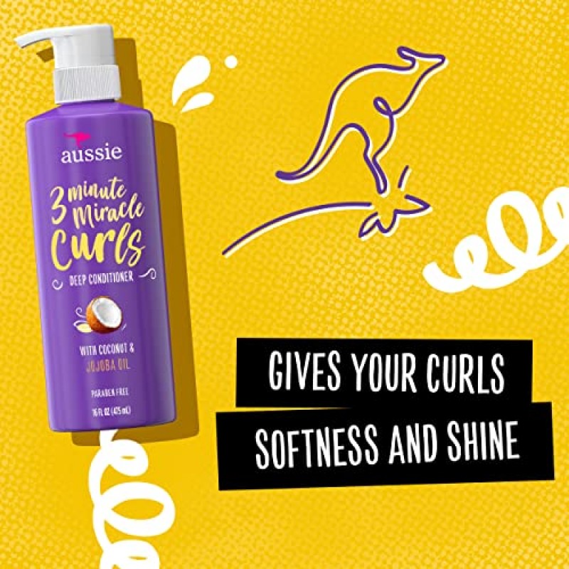 Aussie Miracle Curls 컬렉션: 샴푸, 컨디셔너, 딥 컨디셔너, 스프레이 젤, 디탱글링 밀크, 오일 헤어 트리트먼트(6개 세트)