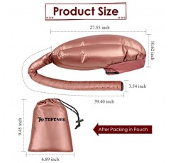 보닛 후드 헤어 드라이어 부착물: 업그레이드된 초대형 조절 가능한 소프트 드라이어 캡 - 자연스러운 곱슬 질감의 헤어 케어 스타일링에 사용하기 쉬움 빠른 건조 - 로즈 골드