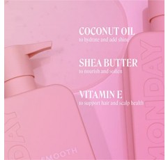 MONDAY HAIRCARE 스무드 컨디셔너(아마존 독점) 곱슬머리, 굵은 모발, 곱슬머리용 30온스, 코코넛 오일, 시어 버터, 비타민 E로 제작, 천연, 100% 재활용 병(887ml)