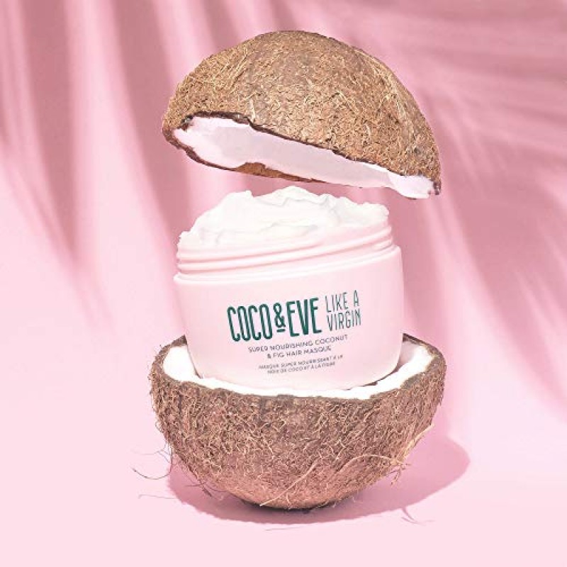 Coco & Eve Like a Virgin Hair Masque - 모발 복구 및 수분 공급을 위한 시어 버터 및 아르간 오일이 함유된 건조하고 손상된 모발을 위한 코코넛 & 무화과 헤어 마스크 | 딥 컨디셔닝 마스크 헤어 트리트먼트