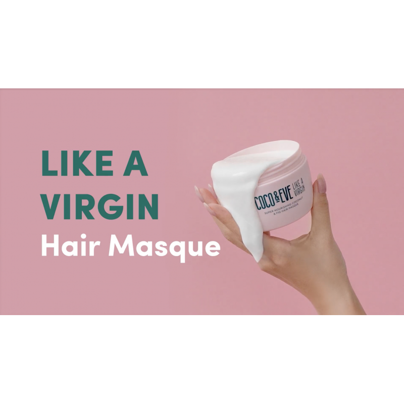 Coco & Eve Like a Virgin Hair Masque - 모발 복구 및 수분 공급을 위한 시어 버터 및 아르간 오일이 함유된 건조하고 손상된 모발을 위한 코코넛 & 무화과 헤어 마스크 | 딥 컨디셔닝 마스크 헤어 트리트먼트