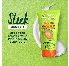 Garnier 헤어 케어 Fructis 스타일 스무드 블로우 드라이 안티-곱슬 크림, 2개