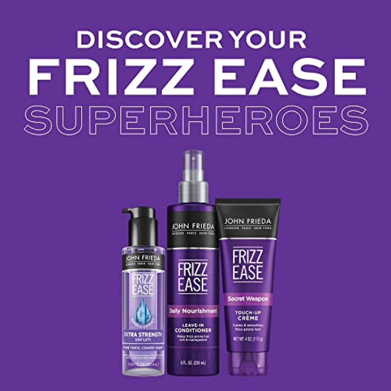 John Frieda Anti Frizz, Frizz Ease Secret Weapon 터치 업 헤어 크림, 곱슬거림 방지 스타일링 크림, 곱슬머리가 되기 쉬운 모발을 진정시키고 부드럽게 하는 데 도움, 4oz(2개 팩)