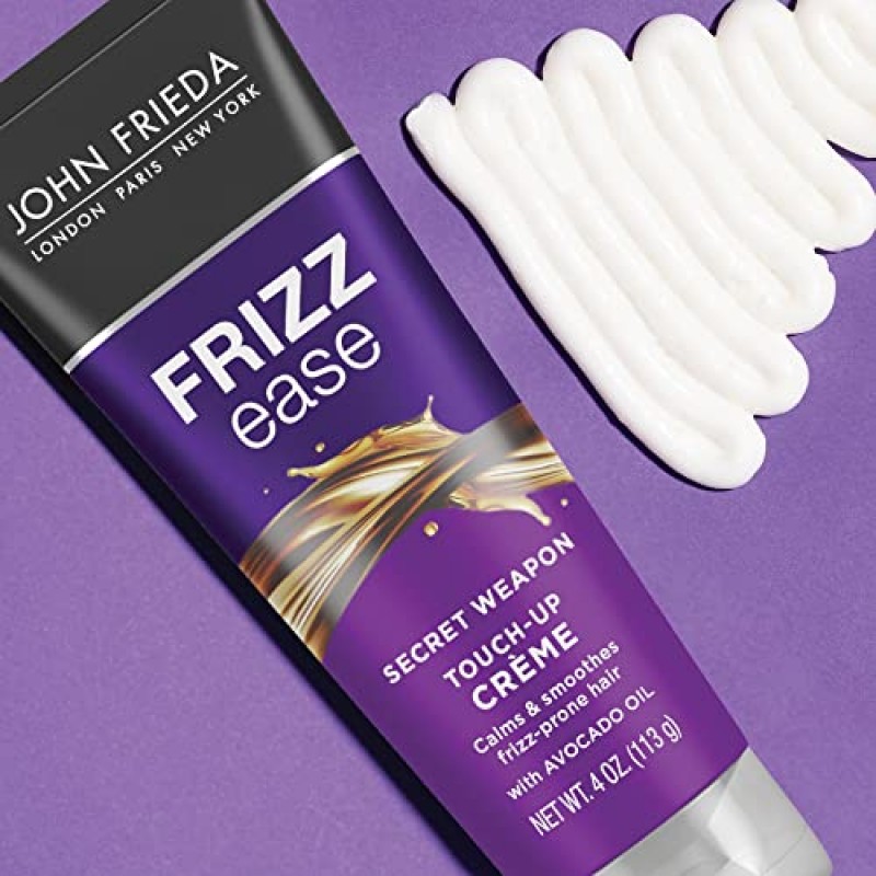 John Frieda Anti Frizz, Frizz Ease Secret Weapon 터치 업 헤어 크림, 곱슬거림 방지 스타일링 크림, 곱슬머리가 되기 쉬운 모발을 진정시키고 부드럽게 하는 데 도움, 4oz(2개 팩)