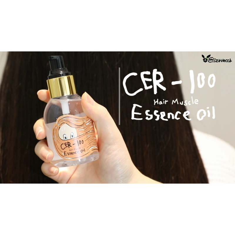 엘리자베카 CER-100 헤어 머슬 에센스 오일 100ml/3.38 fl.oz. - 리브인 헤어 트리트먼트 오일 | 건조한 모발을 위한 헤어 트리트먼트 오일 | 집에서 헤어 오일링하는 방법 | K-뷰티