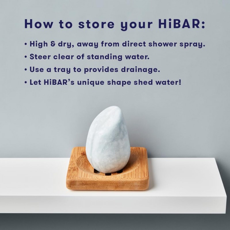 HiBAR 샴푸 및 컨디셔너 바 세트, 완전 천연 헤어 케어, 플라스틱 없음, 여행용 크기, 색상 안전, 환경 친화적, 견고하고 지속 가능한 바, 폐기물 제로(보습)