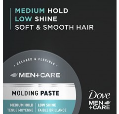 Dove Men+Care 스타일링 에이드 스컬프팅 헤어 페이스트 3개 중간 홀드 헤어 스타일링을 위한 헤어 제품 매트한 마무리로 질감 있는 룩을 위한 1.75온스