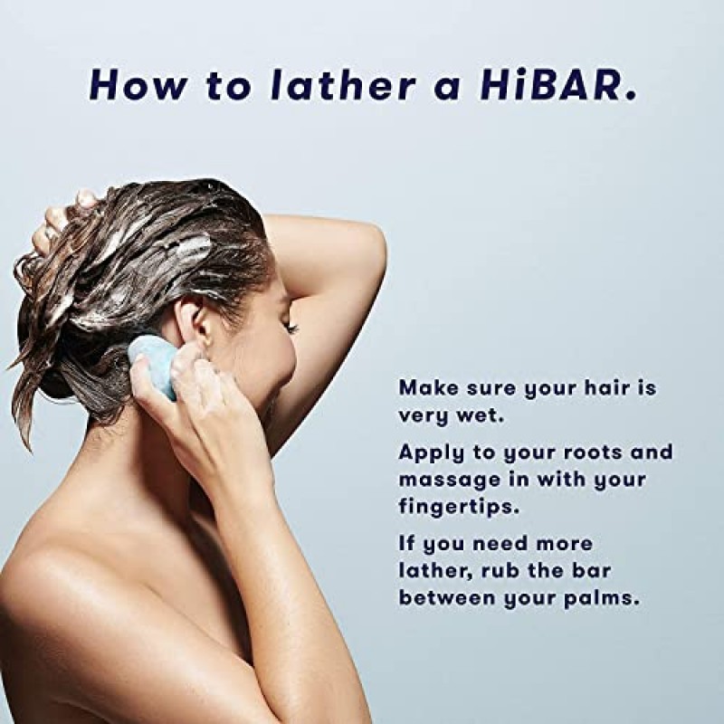 HiBAR 샴푸 및 컨디셔너 바 세트, 천연 헤어 케어, 플라스틱 없음, 여행용 크기, 색상 안전, 친환경, 지속 가능한 고체 바, 폐기물 제로(진정)