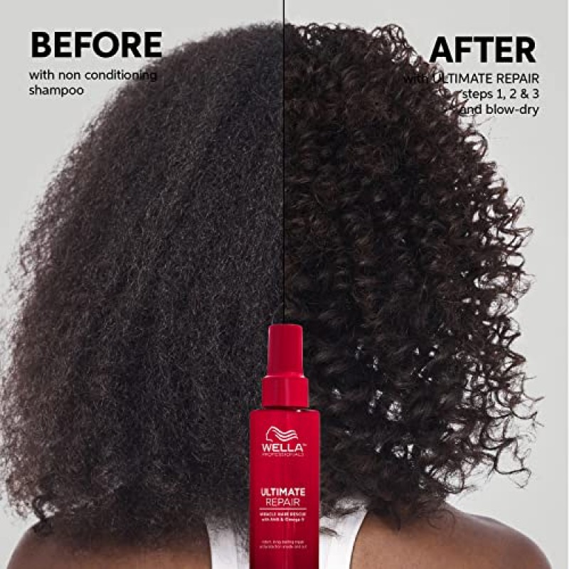 Wella Professionals ULTIMATE REPAIR Miracle Hair Rescue, 손상된 모발을 위한 럭셔리 리브인 헤어 리페어 트리트먼트, 1온스