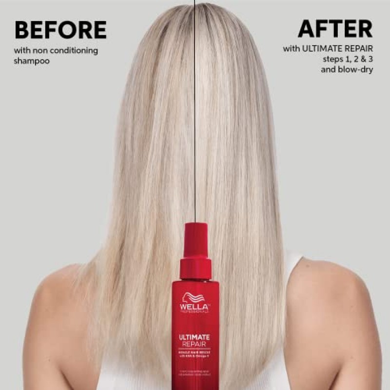 Wella Professionals ULTIMATE REPAIR Miracle Hair Rescue, 손상된 모발을 위한 럭셔리 리브인 헤어 리페어 트리트먼트, 1온스