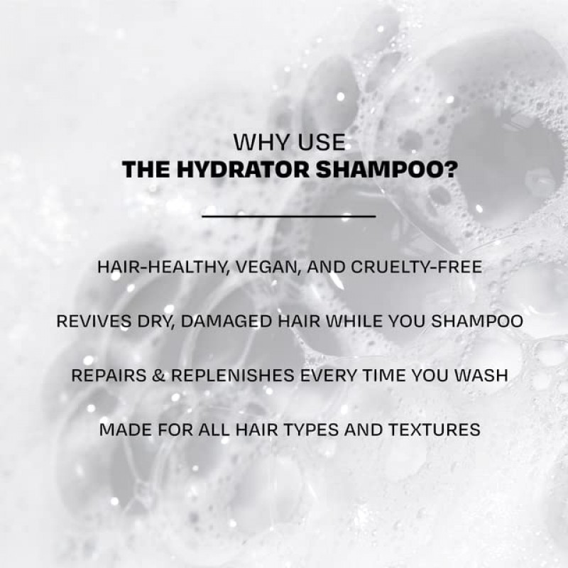 OVERTONE Haircare The Hydrator 모이스춰라이징 샴푸 - 모든 모발 유형을 위한 8온스 무황산염 헤어 클렌저 - 무자극 샴푸로 보습 및 수분 공급