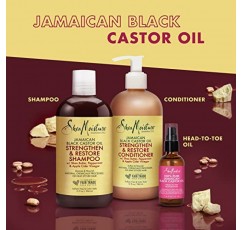 SheaMoisture 샴푸, 컨디셔너 및 머리부터 발끝까지 회복을 강화하고 회복시킵니다 건성 피부와 모발을 위한 바디 케어 오일 자메이카 블랙 캐스터 오일 시어 버터를 함유한 피부 및 모발 관리 요법