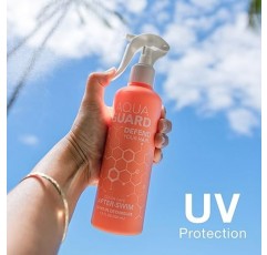 AquaGuard 수영 후 UV 리브인 디탱글러 - 햇빛으로부터 모발을 부드럽게 하고 부드럽게 하며 보호합니다 - 파라벤 및 글루텐 프리, 비건, 색상 안전, Leaping Bunny 인증(2팩)