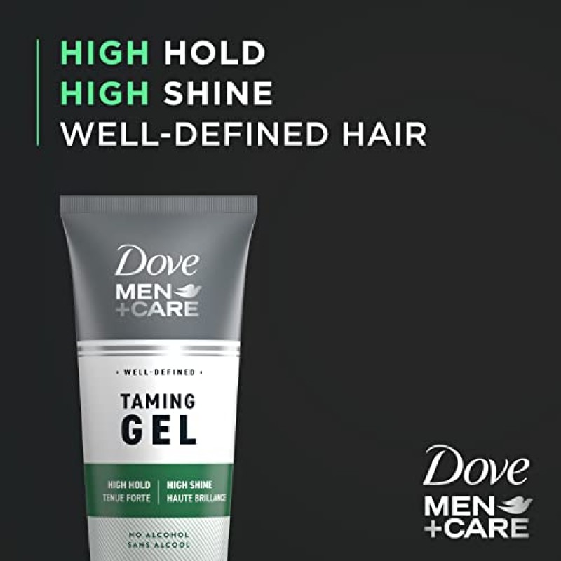 Dove Men+케어 강력한 고정력을 위한 스타일링 젤 길들이기 젤 더 두껍고 건강해 보이는 모발을 위한 헤어 스타일링 제품 7온스 3개