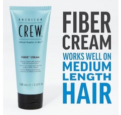 American Crew 남성용 파이버 크림, 미디엄 홀드 및 자연스러운 윤기를 지닌 헤어 젤과 같은, 3.3 Fl Oz