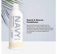 NAVY HAIR CARE 딥 컨디셔너 16액량 온스 | 건조하고 손상된 모발을 위한 비오틴 & 비타민 강화 볼류마이징 컨디셔너 | 남성과 여성을 위한 수색 및 구조 컨디셔너 | 파라벤 프리 & 비건 프렌들리