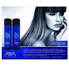 Ava Haircare - 모이스처 샴푸 및 컨디셔너 - 비건, 황산염 없음, 파라벤 없음, 동물 실험을 하지 않음(2개 세트, 각 8.4온스)