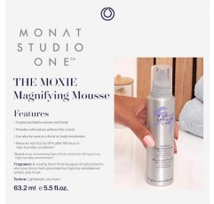 MONAT Studio One™ The Moxie™ 매그니파잉 무스 -가벼운 헤어 무스, 오랫동안 지속되는 곱슬거림 방지, 터치 가능한 홀드로 볼륨감 있는 스타일 연출에 도움을 줍니다. 크런치 없이 부드러운 질감 - Net Wt. 170.1g / 6