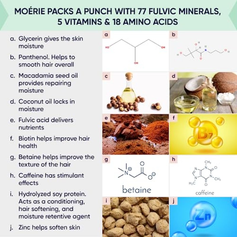 탈모용 Moerie 볼류마이징 샴푸 및 컨디셔너 - 천연 유래 성분이 함유된 모발 강화 제품 - 두껍고 길고 아름다운 모발을 위한 100가지 이상의 활성 성분, 2 X 8.45 Fl Oz