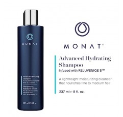 Rejuveniqe S가 함유된 MONAT 어드밴스드 하이드레이팅 샴푸 - 가벼운 헤어 샴푸 / 가는 모발부터 중간 모발까지 영양을 공급하는 모이스처라이징 샴푸 - Net Wt. 237ml / 8층 온스