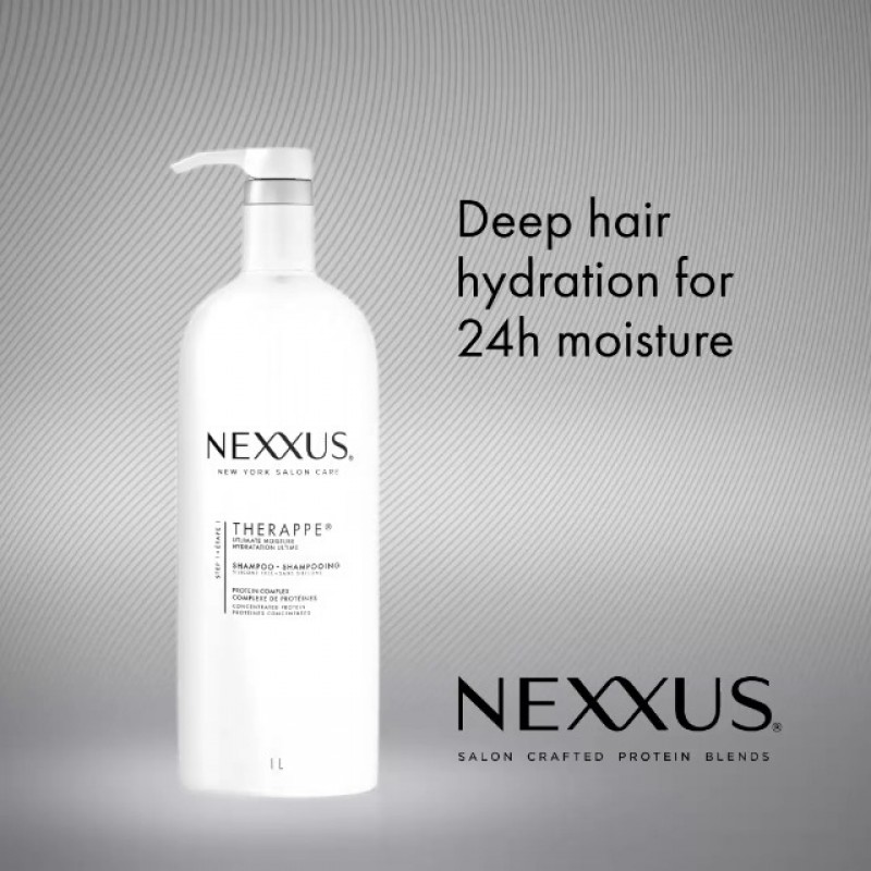 Nexxus Clean and Pure Clarifying 샴푸 및 컨디셔너, ProteinFusion 포함, 모발 영양 공급을 위한 2팩 파라벤 프리 살롱 샴푸 33.8온스