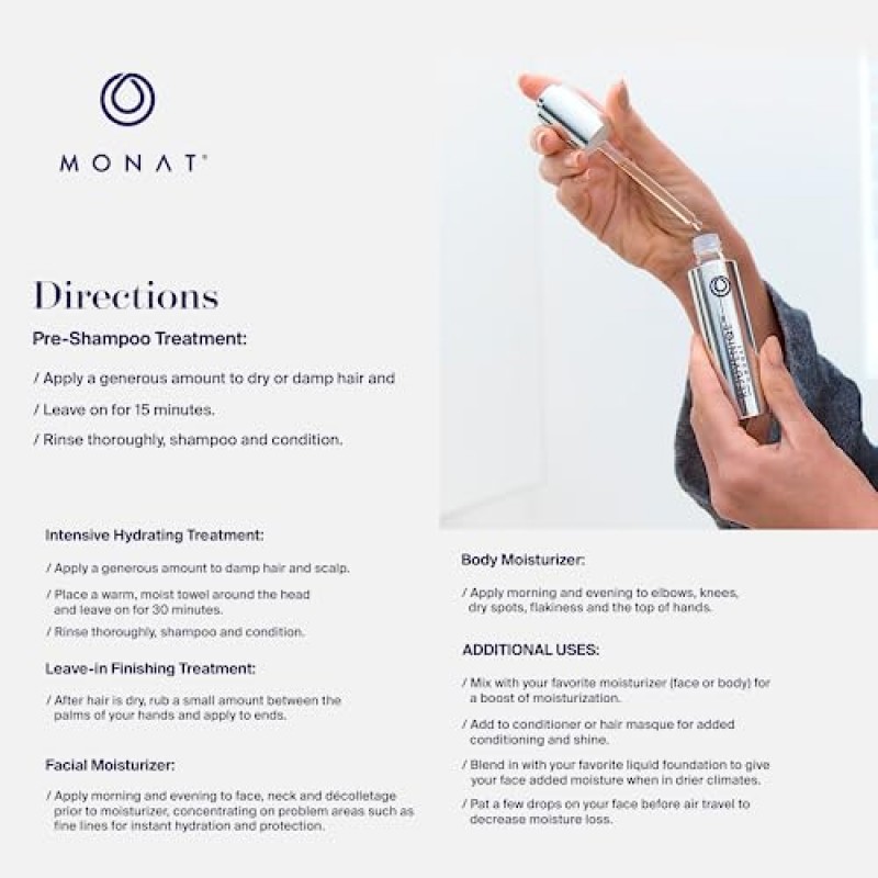 MONAT Rejuveniqe® - 모발과 피부를 위한 13가지 이상의 천연 식물 및 에센셜 오일의 독점 혼합물입니다. 곱슬거림을 줄이고 수분을 공급하며 몸과 얼굴에 활력을 불어넣습니다 - 아비시니안 오일 Net Wt. 30ml / 1.0fl. 온스