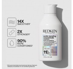 REDKEN 본딩 샴푸 & 컨디셔너 세트(손상된 모발 복구용) | 산성결합농축액 | 황산염 없음 | 탈색되거나 염색된 모발 복구 | 모든 모발 유형용