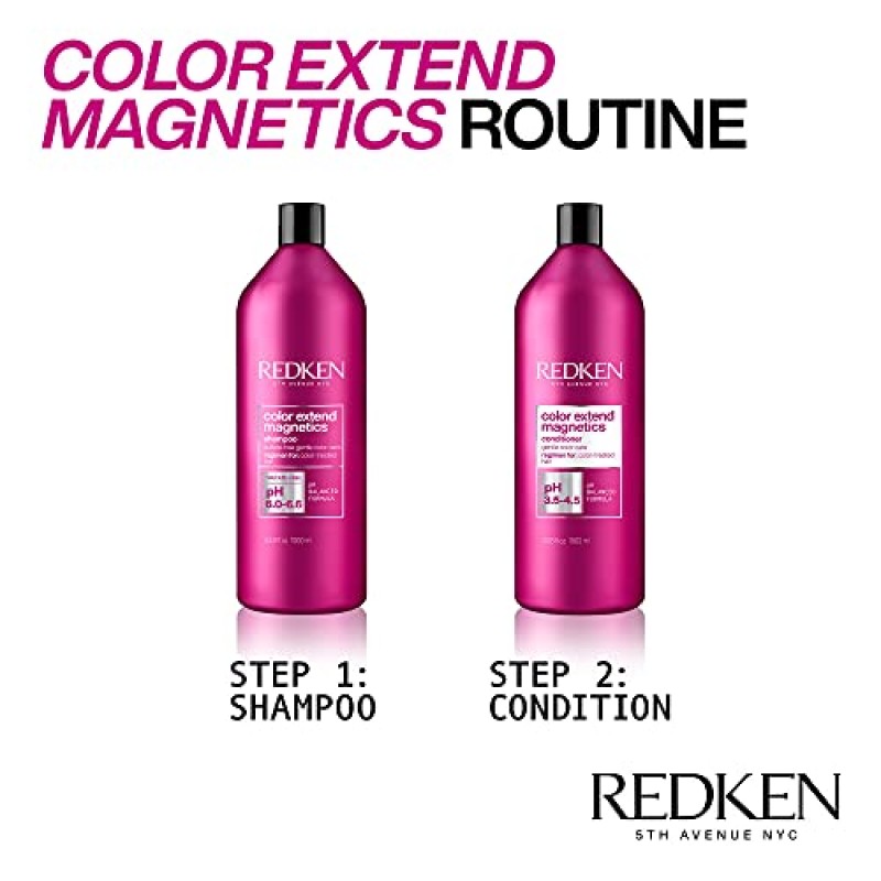 Redken Color Extend 자기학 샴푸(색상 처리된 모발용) | 색상을 부드럽게 클렌징하고 보호합니다 | 아미노산 함유 | 황산염 프리 샴푸