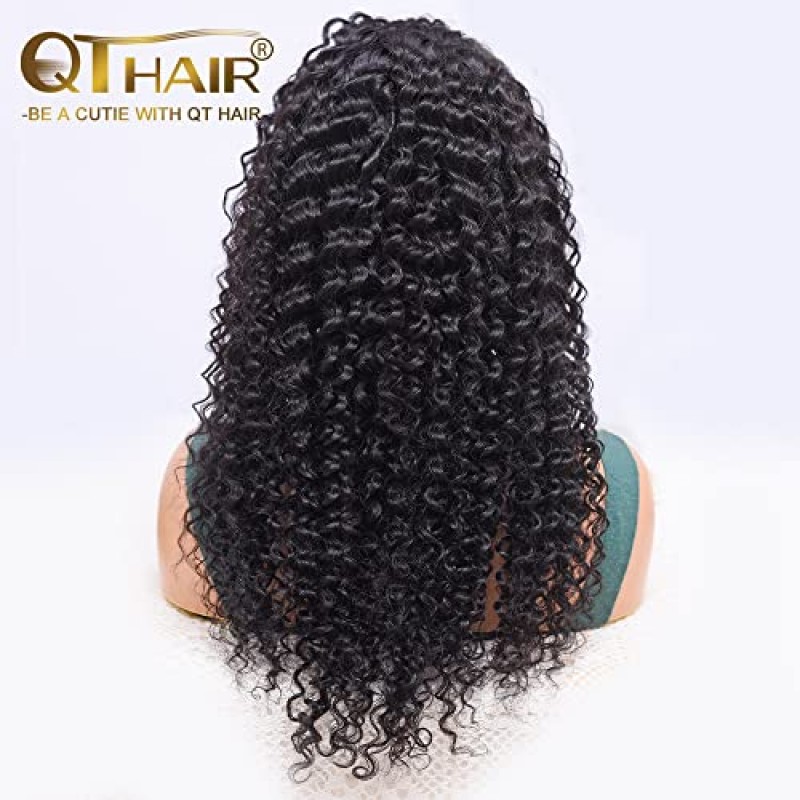 QTHAIR 14A 13x4 레이스 정면 가발 브라질 버진 인간의 머리 가발 물결 가발(16