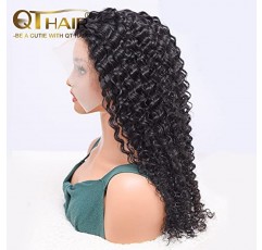 QTHAIR 14A 13x4 레이스 정면 가발 브라질 버진 인간의 머리 가발 물결 가발(16