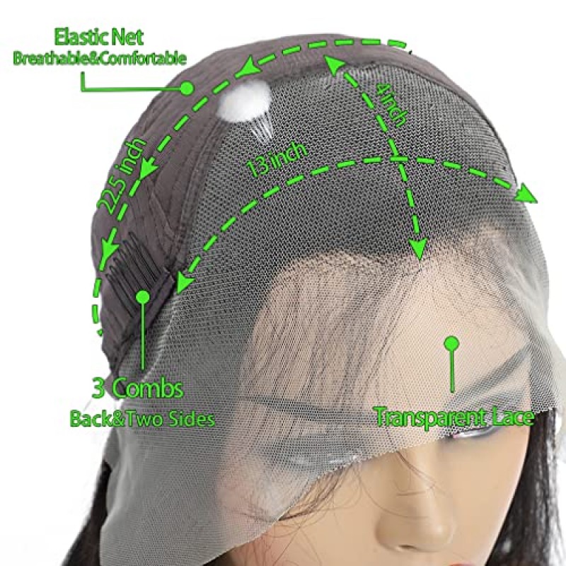 바디 웨이브 13x4 HD 앞면 레이스 가발 인모 180% Dentisy 정면 가발 아기 머리카락으로 미리 뽑은 브라질 글루리스 버진 헤어 자연 색상 26인치