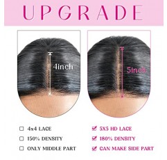 Shefleek Hair Wear and go 글루리스 가발 바디 웨이브 클로저 가발 인모 미리 뽑아낸 5x5 HD 레이스 클로저 가발 아기 머리카락이 있는 인모 자연 색상 22인치