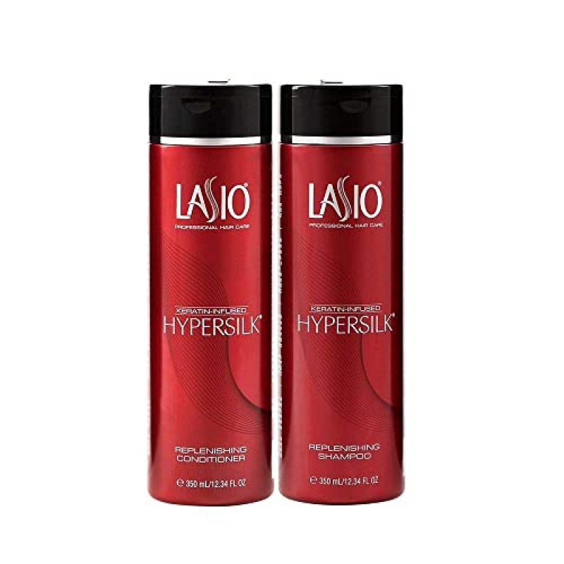 Lasio - 각질 주입 HYPERSILK 보충 샴푸 및 컨디셔너 콤보 팩 - 35.27 Fl. Oz - 헤어 케어 제품 수리, 복원 및 재정의