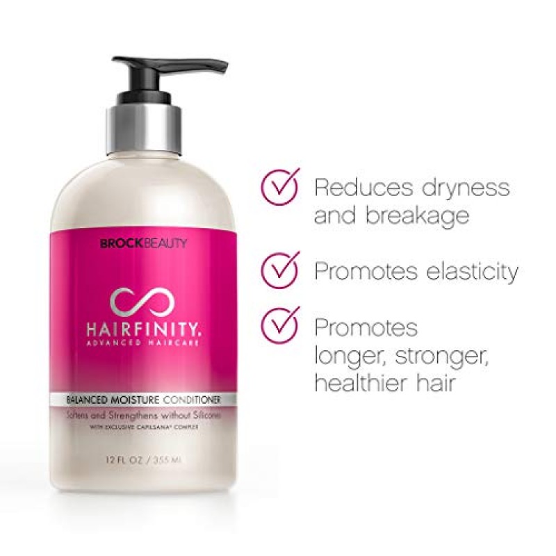 Hairfinity Ultimate Revival Kit - 비오틴 샴푸 & 컨디셔너 세트 - 손상되고 건조하고 곱슬거리고 곱슬거리는 모발을 위한 실리콘 및 황산염 프리 성장 포뮬러 - 얇은 모발을 위한 두꺼워짐 염색 처리에 안전함