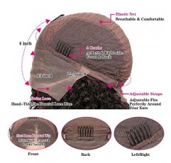 Momaksa 13x4 물결 레이스 전면 가발 인모 HD 투명 레이스 정면 가발 여성용 글루리스 브라질 곱슬 인모 레이스 전면 가발 아기 머리카락으로 미리 뽑은 18 인치 천연 블랙