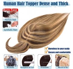 JGS1996 여성을 위한 헤어 토퍼 앞머리가 있는 실제 인간의 머리카락 토퍼 100% 레미 인간의 머리 가발 클립 엷게 하는 머리카락/탈모를 위한 머리 조각