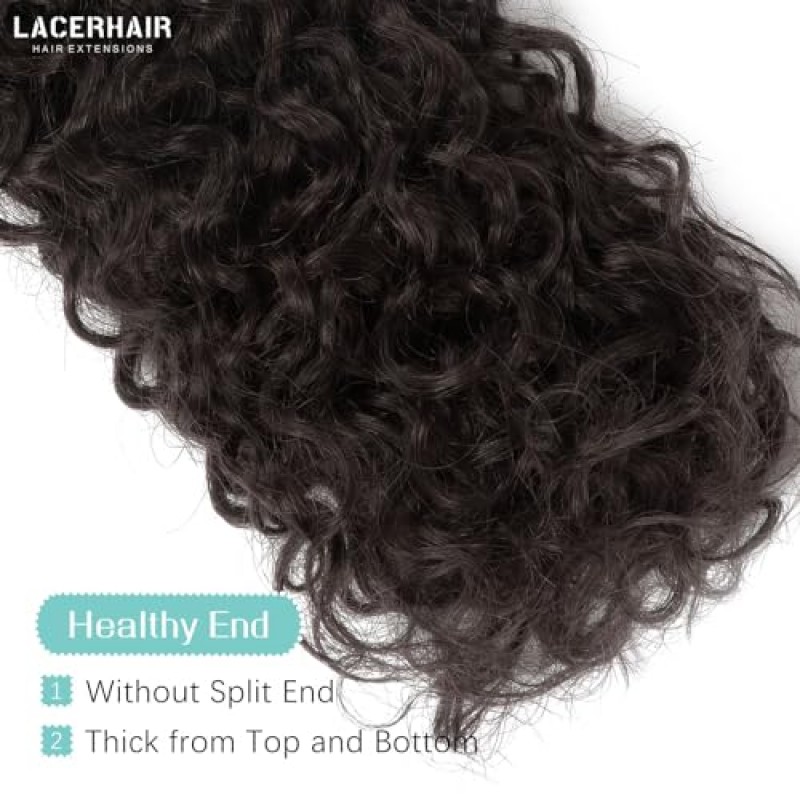 Lacerhair 변태 곱슬 머리 테이프 확장 인간의 머리카락 가장 어두운 갈색 9A 처리되지 않은 실제 헤어 테이프 확장 흑인 여성을위한 인간의 머리카락 제리 컬리 #2 20인치 100그램 40개