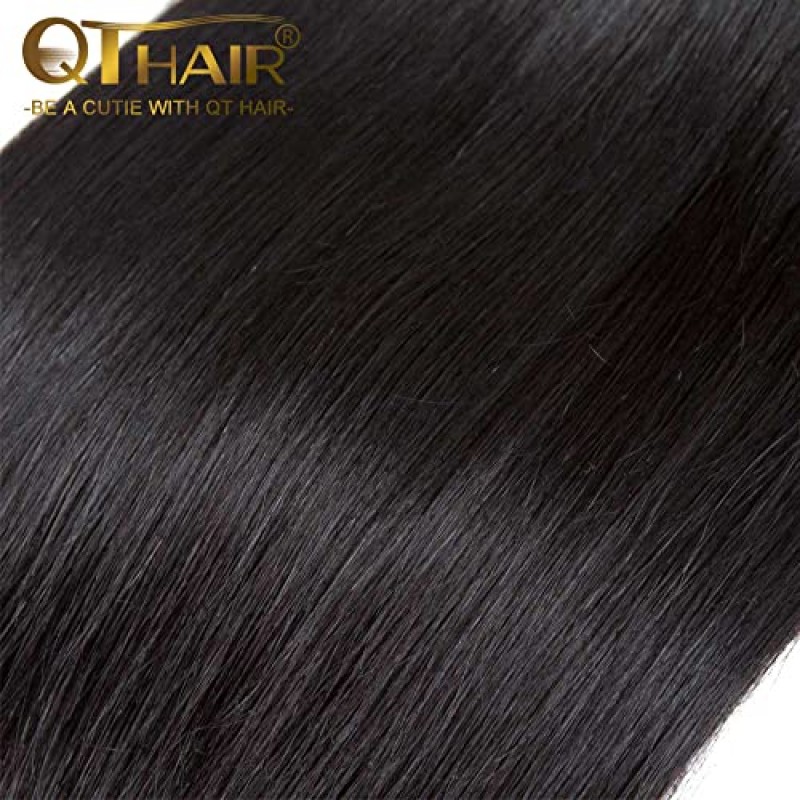 QTHAIR 12A 버진 헤어 인도 생머리 인간의 머리카락(18 20 22 24,400g) 100% 처리되지 않은 스트레이트 인도 버진 헤어 위브 자연 색상 인도 Strai