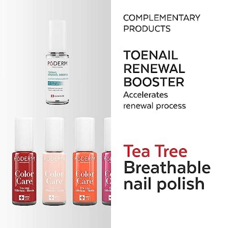 PODERM – 2 in 1 TOENAIL INTEGRAL RENEWAL – 변색/손상된 손톱의 모양 복원 – 발가락 및 손톱 복구 – 100% 천연 성분 및 비건 – 빠르고 쉬움 – Swiss Made