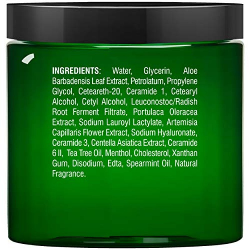 MAJESTIC PURE Athletes Foot Cream with Tea Tree Oil, Aloe & Spearmint - 수분 공급, 연화 및 건조 갈라진 발, 발뒤꿈치 및 굳은살 제거, 자극받은 피부 진정에 도움 - 8온스